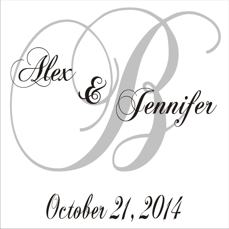 Custom Wedding Stencil Reusable Stencil 3 Pc. Set/ Wide - Etsy