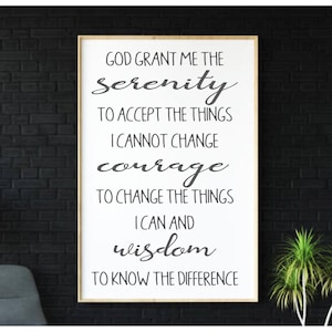 Serenity Prayer Sign Stencil, God Grant me the Serenity Stencil, Serenity Sign Stencil, Christian Stencil, Paint a Serenity Sign, Reusable