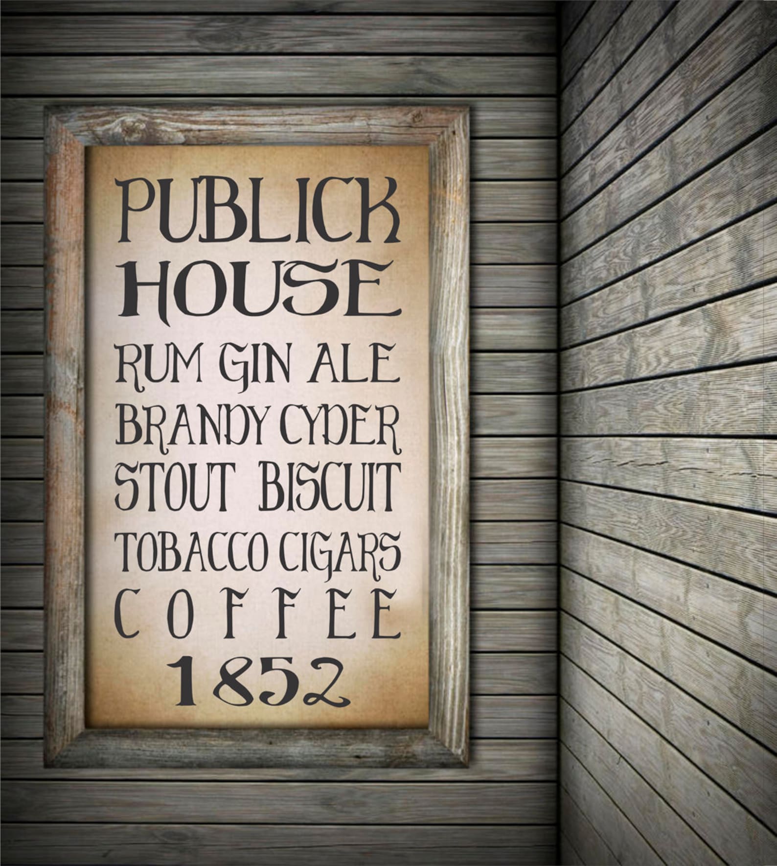 Colonial Sign PUBLICK HOUSE Sign Stencil - Colonial Sign Stencil - Tavern Stencil ...