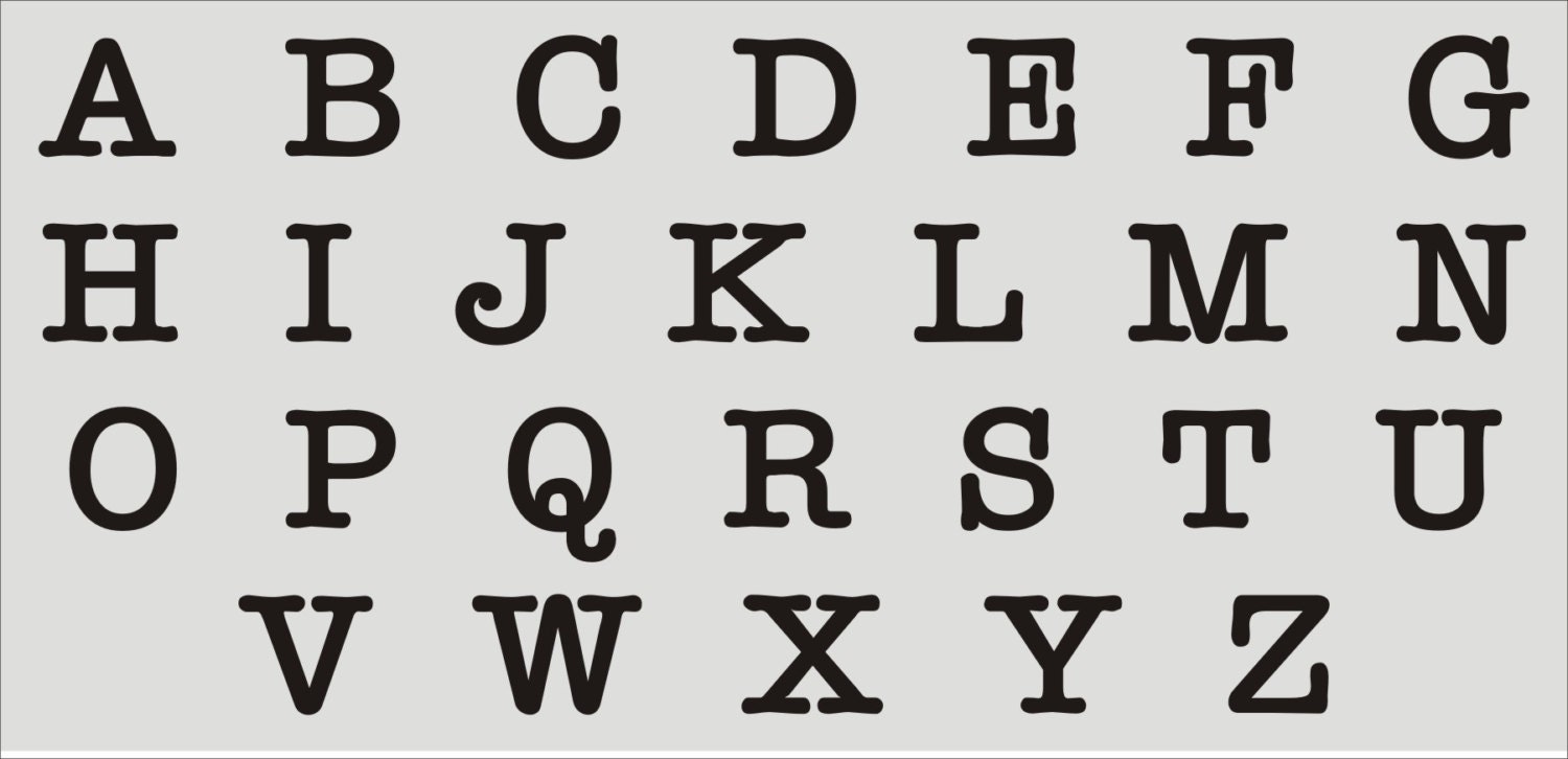 Stencils Alphabet Reusable Stencil 002 A-Z Letters approx ...