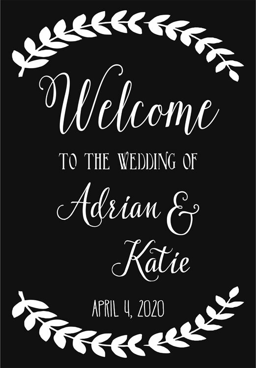 Custom Wedding Stencil - Create your Wedding Sign - Wedding Wreath Design