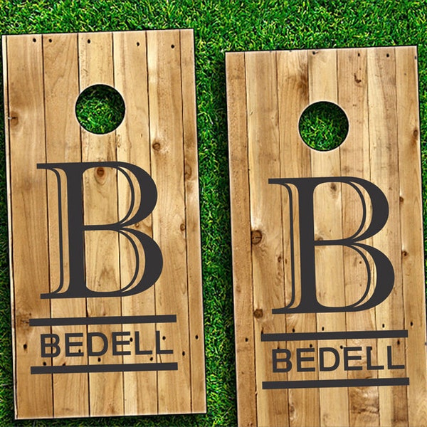 Custom Cornhole Board Stencil - Paint Custom Cornhole Boards - Paint Cornhole Boards - Wedding Signs - Family Signs - Reusable 10 Sizes