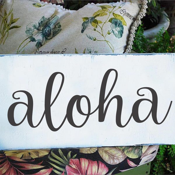 ALOHA stencil- Reusable STENCIL- 10 Sizes Available- Create your own Aloha signs using our STENCIL!