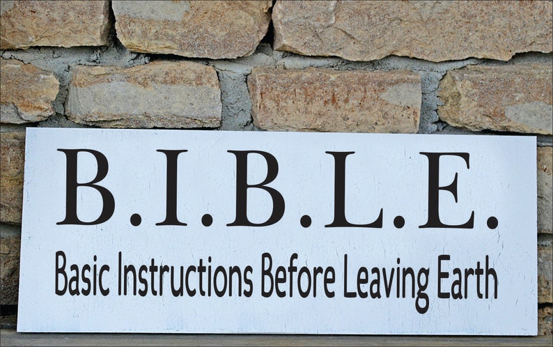 BIBLE Basic Instructions Stencil Christian Stencils Bible Farmhouse Christian Stencils Create Christian Signs REUSABLE 7 sizes Bild 1