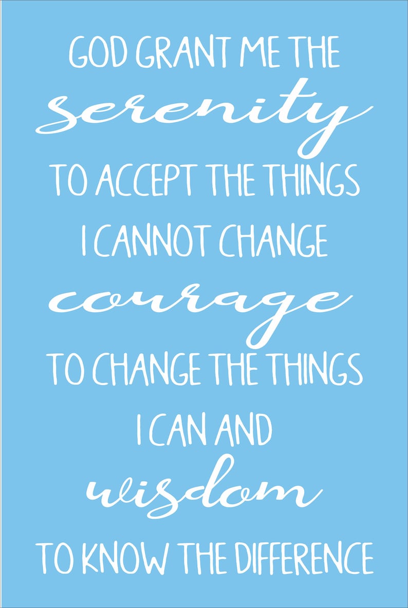 serenity prayer stencil reusable stencil god grant me the etsy