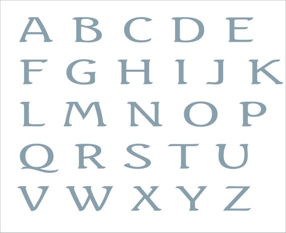 Alphabet Stencil Custom Stencils Letters Stencils UPPER Case Letters Create  Custom Signs Reusable Stencil 016 A-Z 6 Sizes 