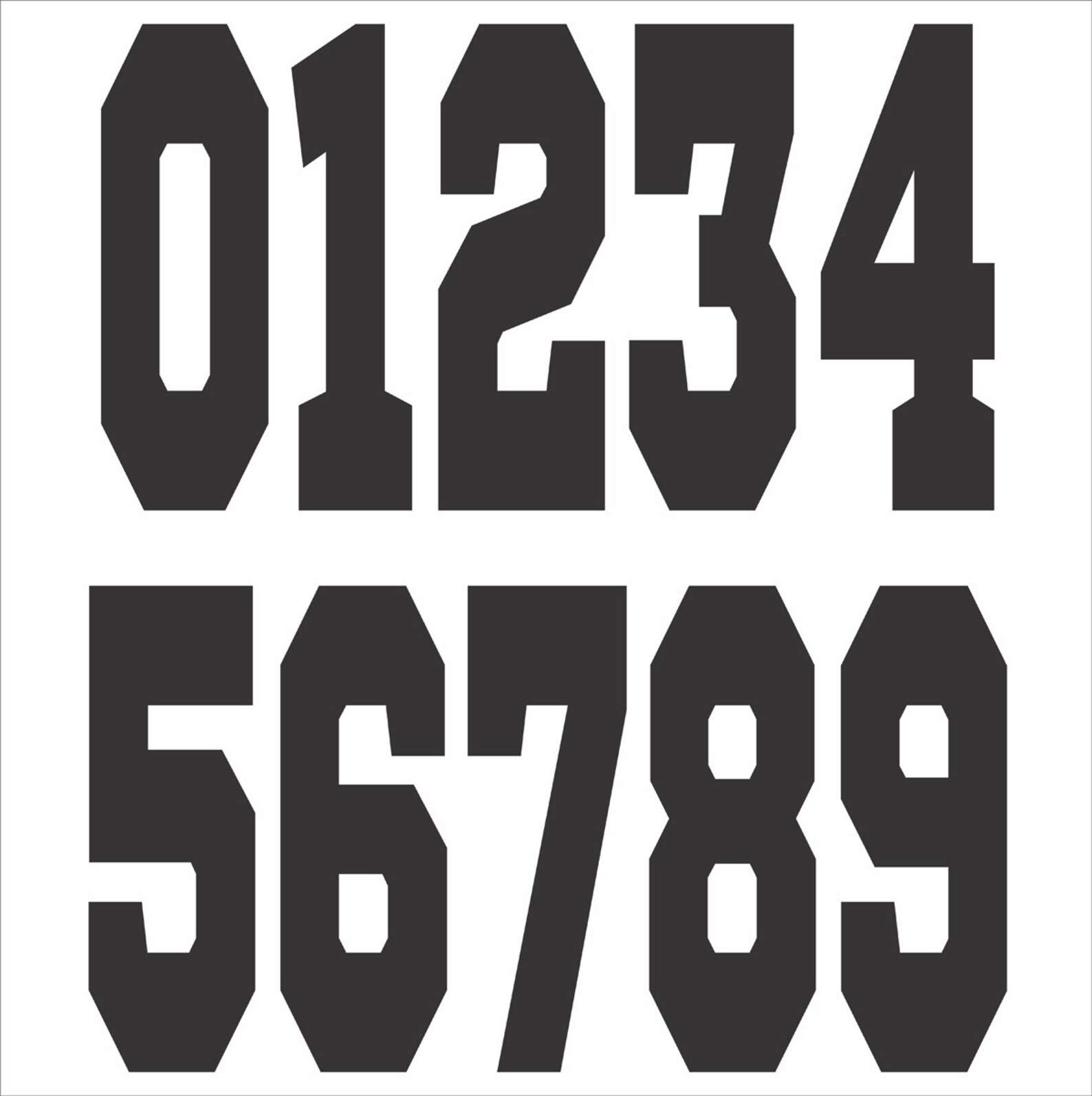 Custom Numbers - Mailbox Stencil - House Numbers - Sports Numbers ...
