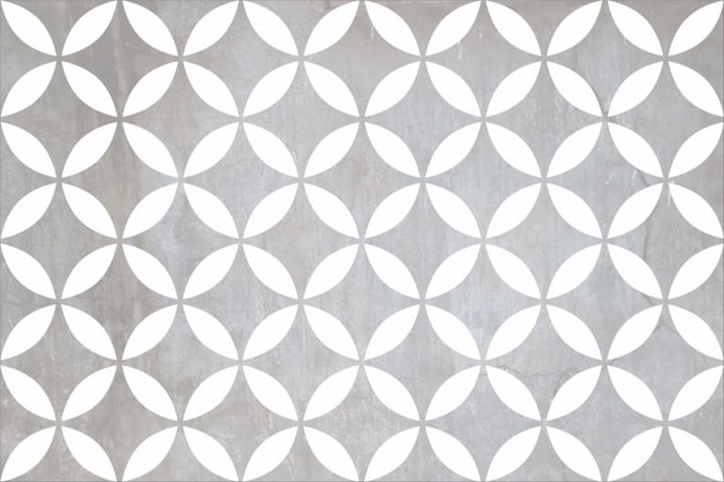 Tile Stencil Mod Circle Stencil Floor Tile Stencils Backsplash Stencils Stair Riser Stencils Fireplace Stencils Reusable 15 size image 1