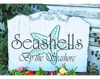 Ocean Stencil - Starfish - Beach Stencil - Fish Stencil - Seashells Stencil - Starfish Stencil - Beach Wedding Decor - 5 sizes REUSABLE