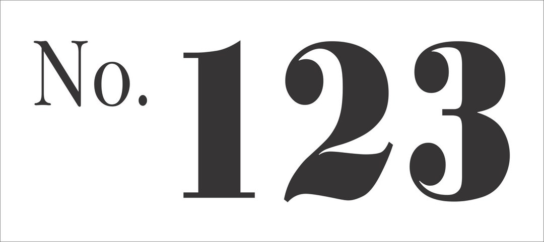 Custom Numbers Stencil - Address Stencils - Mailbox Stencil - Door ...