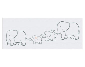 Elephant Family Stencil - ELEPHANT Nursery Wall Stencil - Elephant Stencil - Paint Nursery Wall Stencil, Nursery Sign Stencil - REUSABLE