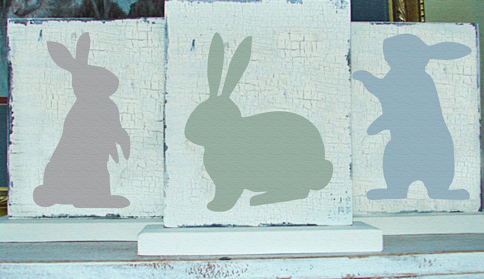 Bunny Rabbit Stencils Reusable Stencil Set of 3 Rabbits 4 Etsy Ireland