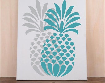 Pineapple Stencil - Wall Stencil- Pineapple - Welcome Stencils - Canvas Print - Create Beach Sign, Welcome Sign, Lake Sign - Reusable 9 size