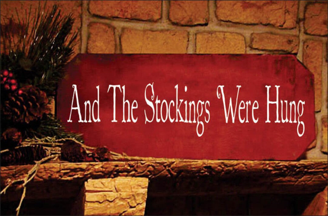 And the Stockings Were Hung Stencil Create Christmas Signs Christmas ...