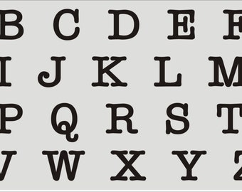 Alphabet Stencil Custom Stencils Letters Stencils UPPER Case Letters Create  Custom Signs Reusable Stencil 016 A-Z 6 Sizes 