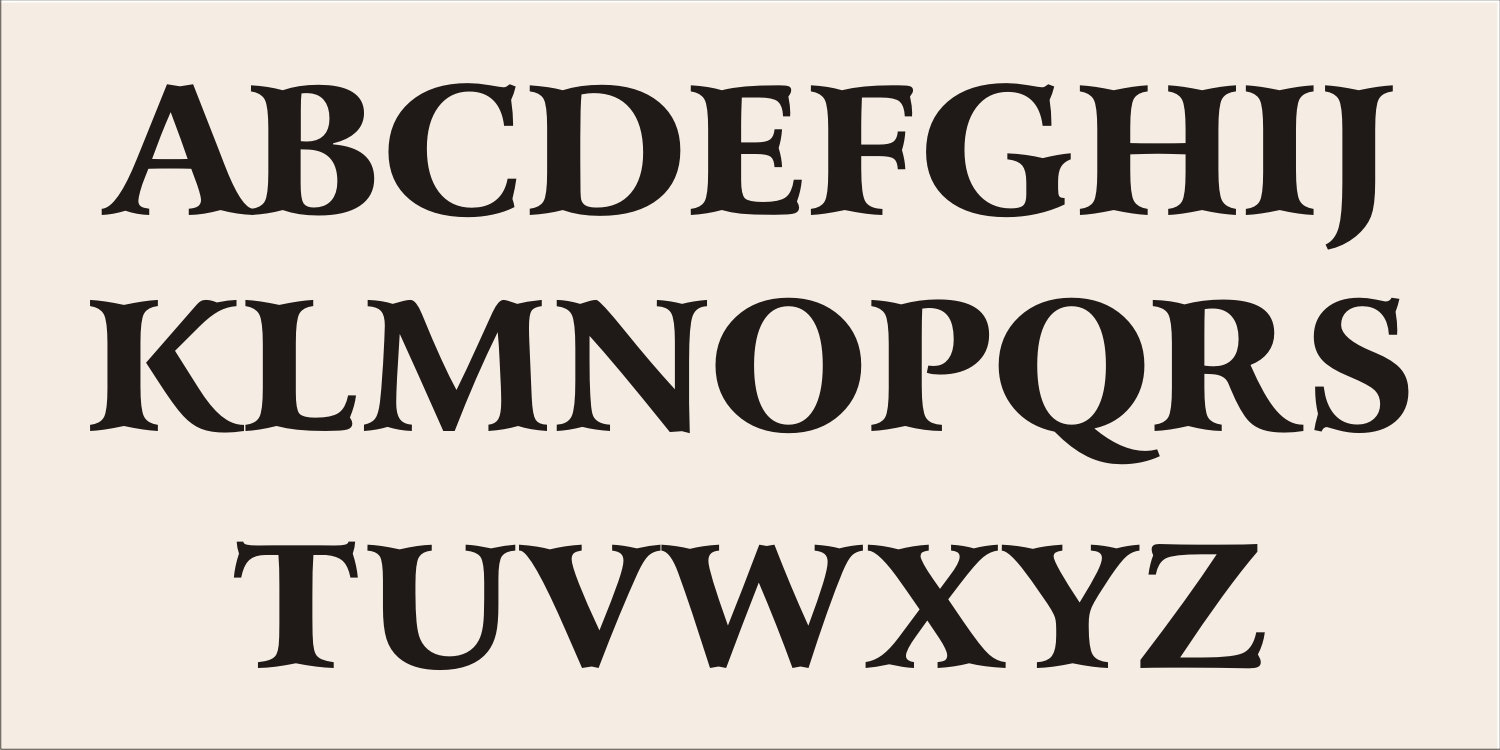 Alphabet Stencil - Reusable Stencils okla- lower case letters A-Z