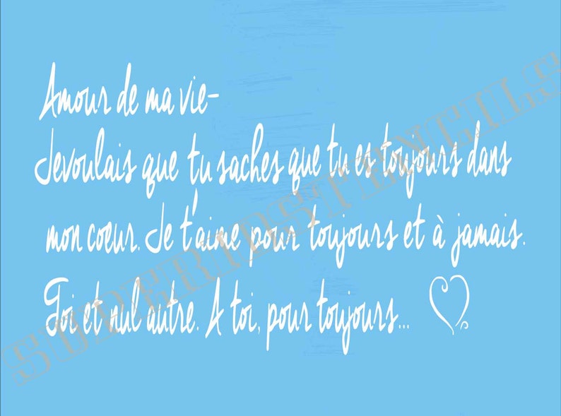 French LOVE LETTER Sign Stencil - French Stencil - French Love Letter - French Decor - French Sign - French Love Letter Sign - Reusable bild 2
