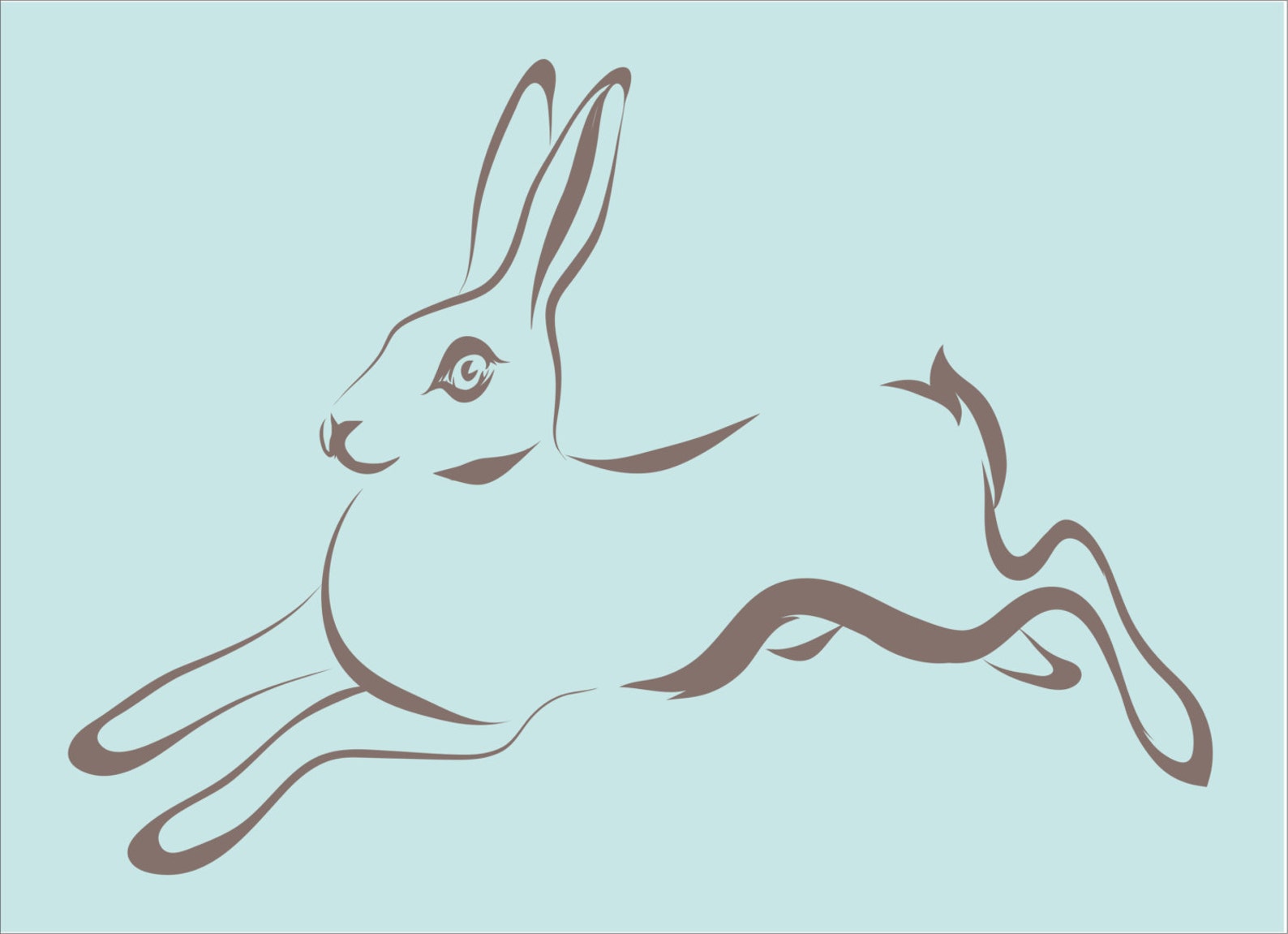 RABBIT Stencil reusable STENCIL 10 Sizes Create Cottage Etsy