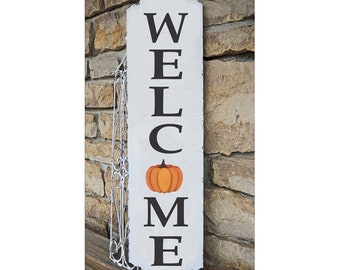 WELCOME Stencil - Welcome Pumpkin Stencil - Welcome Door Sign Stencil - Create Pumpkin Welcome Signs, Welcome Porch Signs - Reusable 14 size