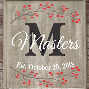Custom Family Stencil - Family Name - Monogram Stencil - Stencil to Paint Custom Signs - Custom Wall Stencil - Reusable 5 Sizes