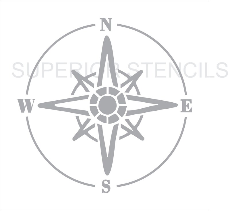 Compass 03 reusable STENCIL 8 Sizes Available Create - Etsy