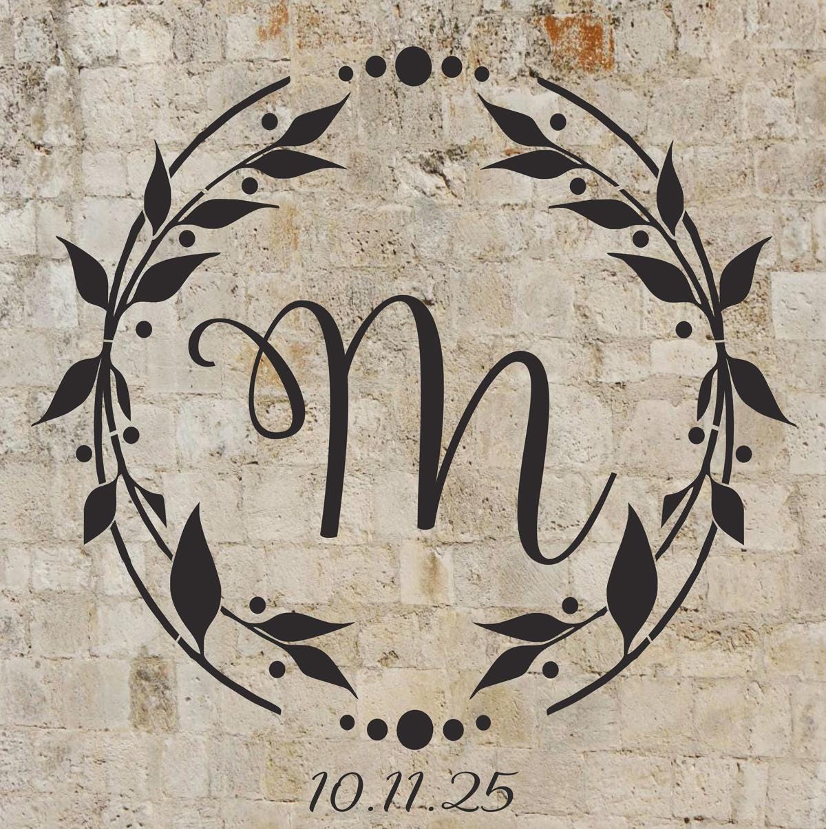Custom Monogram Stencil – Letter A-Z – Script or Block Font – Reusable ...