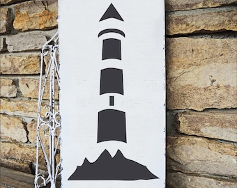 Lighthouse - Nautical Stencil - Ocean Stencil - Beach Stencil - Sailboat - Lake Stencil - Paint Beach Signs, Lake Signs - 8 sizes REUSABLE