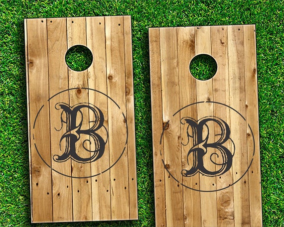 Custom Cornhole Stencil - Monogram - Custom Monograms - Custom Cornhole Boards - Paint Custom Corn Hole Boards - Reusable  8 sizes- 1 Letter