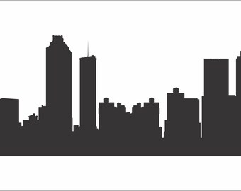 Atlanta GA Stencil - Georgia Custom Stencil - Tampa - Your Custom City Stencil - City Skyline Silhouette - Wall Stencil - REUSABLE 7 Sizes