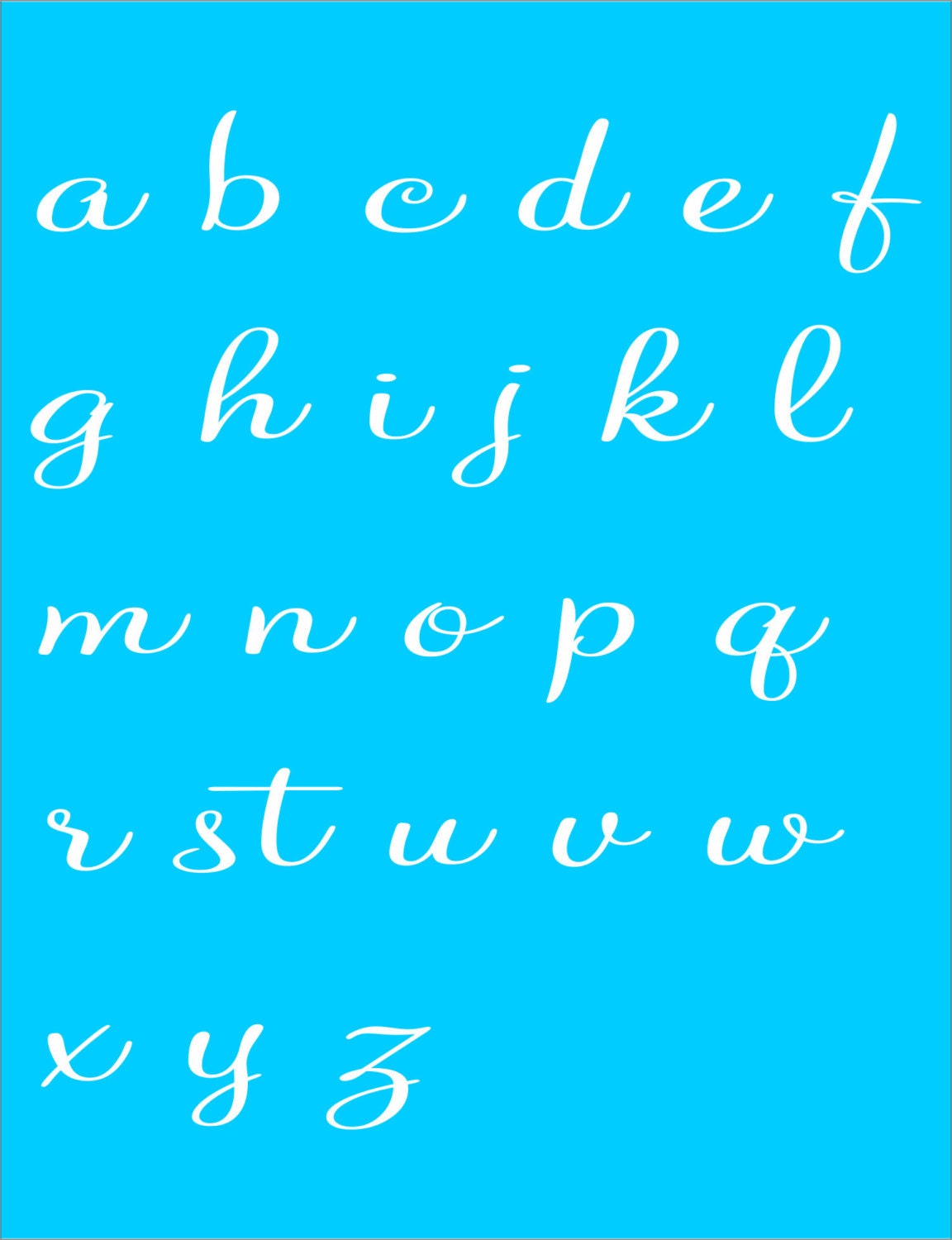 Alphabet Letters Stencil - Alphabet - Lettering Stencil - Letters ...