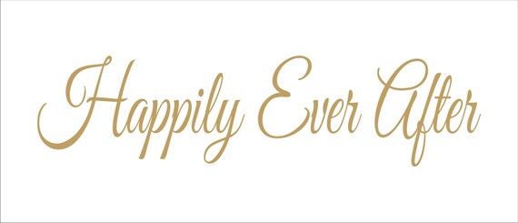 HAPPILY Ever AFTER Reusable STENCIL Several Sizes | Etsy