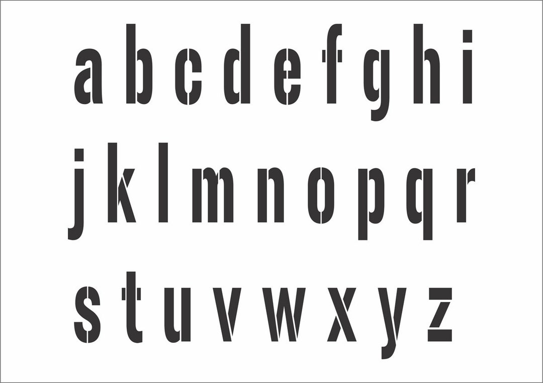 Retro Script Alphabet Stencils by StudioR12