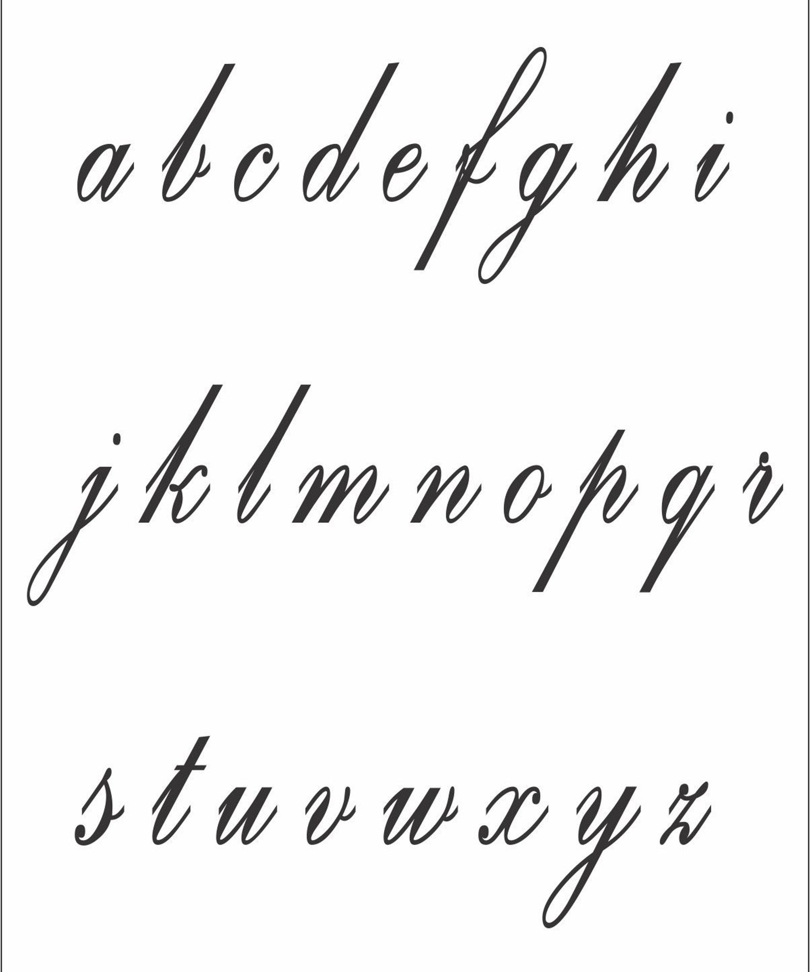 Alphabet Letters Stencil - Alphabet - Lettering Stencil - Letters ...