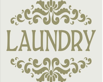 LAUNDRY Sign STENCIL, Paint  Laundry Signs, Farmhouse Laundry Sign, Laundry, Laundry Room, Laundry Decor, French Laundry,  Reusable 5 sizes