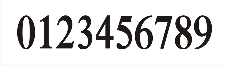 Custom ADDRESS Number Stencil Reusable Stencils 4 Sizes Etsy