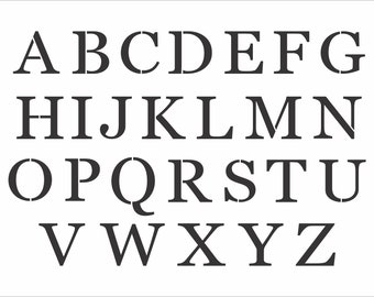 Alphabet Stencil - UPPERCASE Letters - Letter Stencils - Create Custom Signs, Lake Signs, Farmhouse Signs - Reusable GA029 / 10 sizes