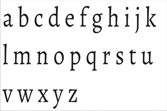 Times New Roman Font Alphabet Stencil, Letter Stencils