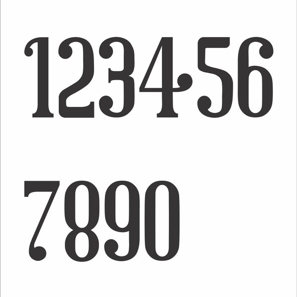 Numbers Stencil - Graduation -  House Numbers - Mail Box - Wedding Table numbers - Address Signs - Reusable LitBaby/ Numbers 0-9 / 8 sizes