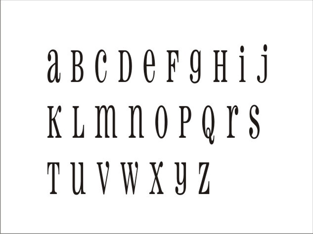 Alphabet Stencils Lower Case Letters Lettering Stencils Custom Stencils