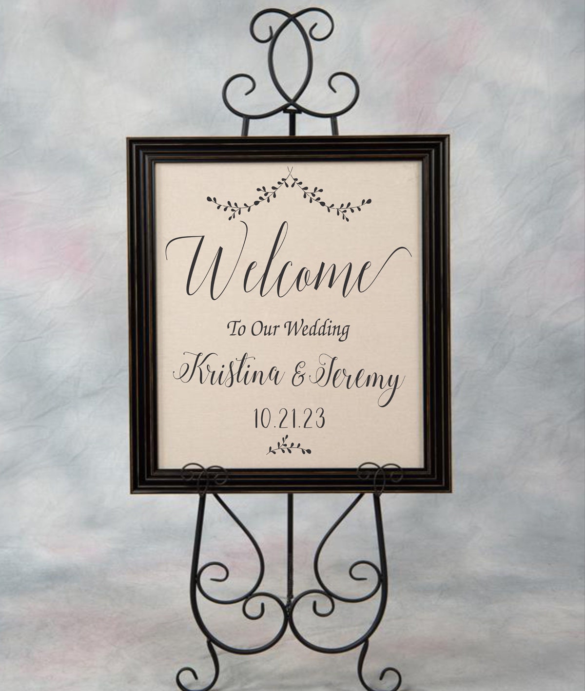 Custom Wedding Stencil Welcome to Our Wedding With NAMES