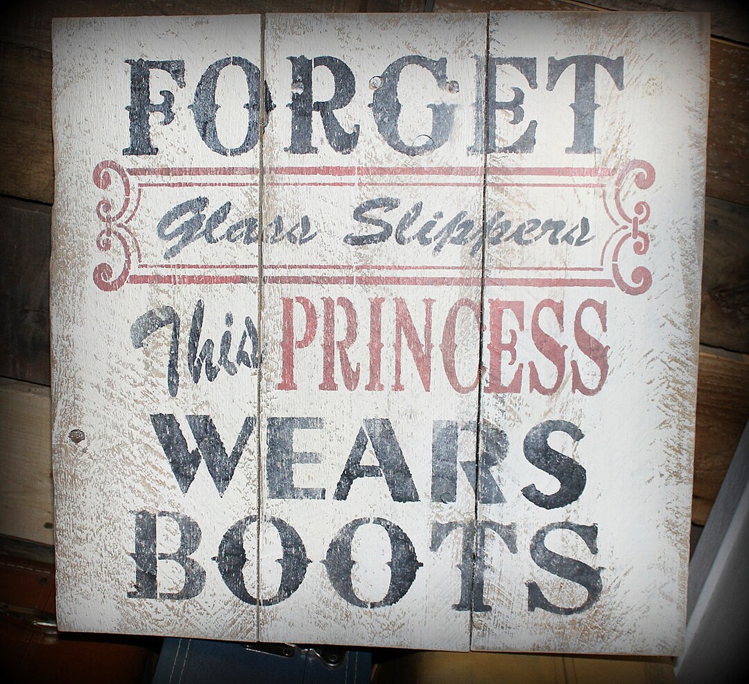 FORGET Glass Slippers This Princess Wears BOOTS reusable - Etsy