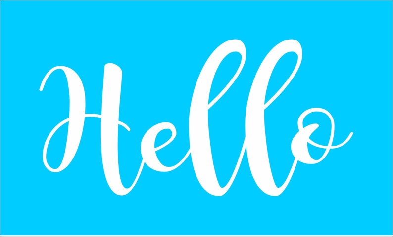 Hello Stencil reusable STENCIL 2018mag Available in 8 - Etsy