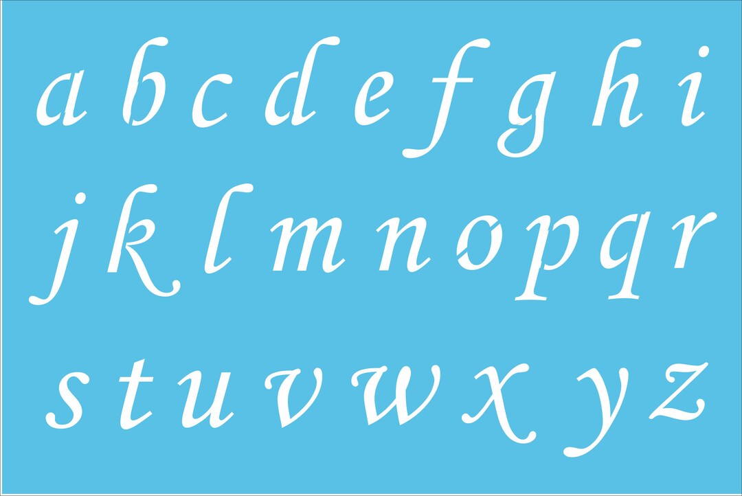 Alphabet Stencil Lower Case Letters Alphabet Letters Create Custom