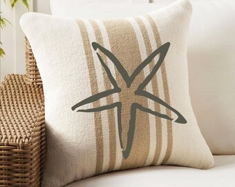Ocean Stencil, Starfish, Starfish Stencil, Beach Stencil, Lake Stencil, Beach Wall Stencil, Paint Beach Signs - 5 sizes REUSABLE