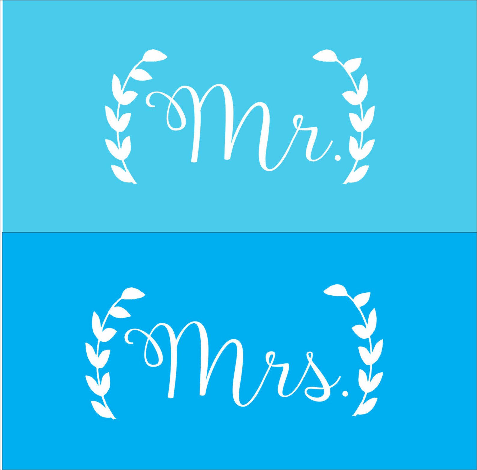 Mr and Mrs REUSABLE STENCIL Set 2 Pc. Stencil Mr. Mrs. - Etsy