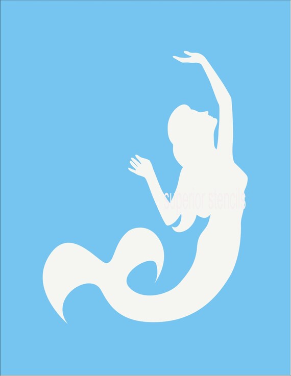 MERMAID Reusable Stencil Available in 4 sizes Add your Etsy