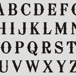 Alphabet Stencil Western Letters Letter Stencils Reusable 024OK A-Z Letters  7 Sizes UPPER Case Alphabet Create Western Signs 