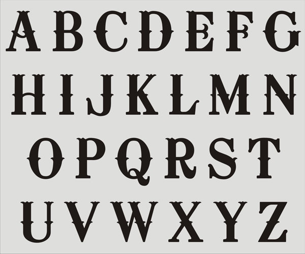 Alphabet Stencil Western Letters Letter Stencils UPPER Case Alphabet Create Western Signs, Custom Signs REUSABLE 024OK 7 Sizes - Etsy