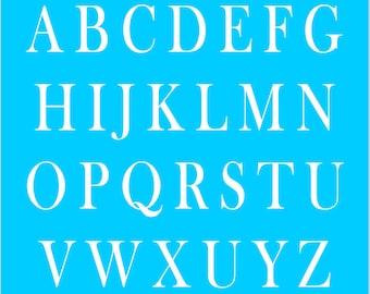 Alphabet Stencil - Alphabet - Alphabet Letters - UPPERCASE letters- Paint Custom Signs - Bask005 A-Z Letters - Reusable 6 sizes