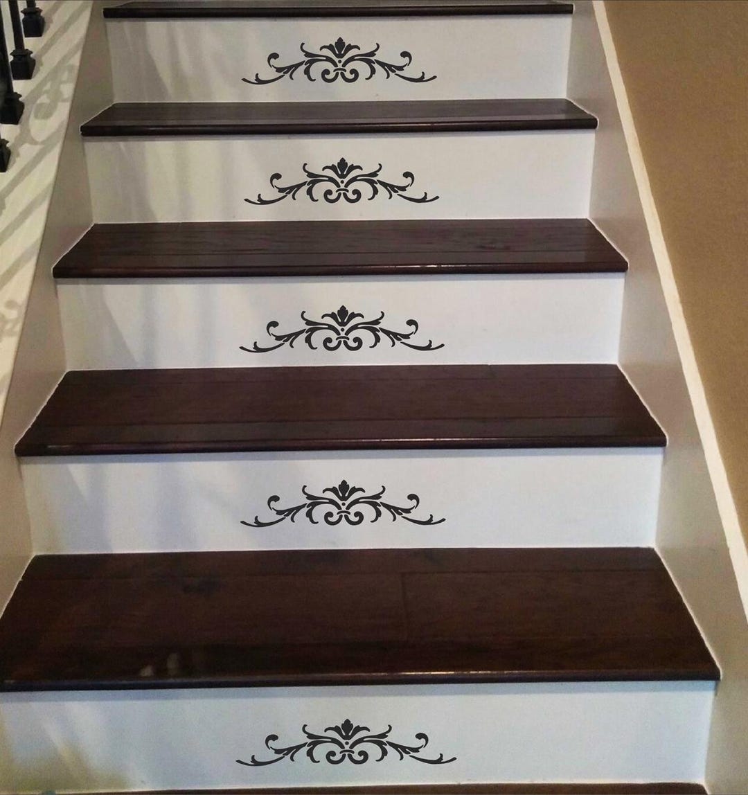 Stair Riser Stencil - Mon Chateau - Tile Stencils - Tile Stencil for ...